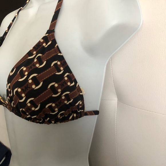 Michael Kors Brown logo Bikini Size 8 - Picture 8 of 14